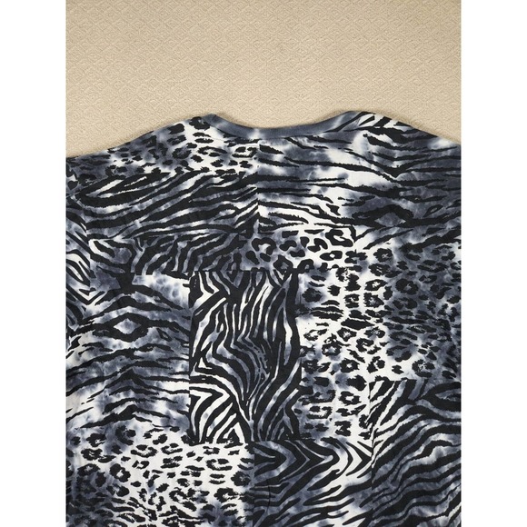 Akademiks Shirt Mens Small S Zebra Leopard Regular Fit Cotton Short Sleeve NWT 2 - Picture 6 of 10